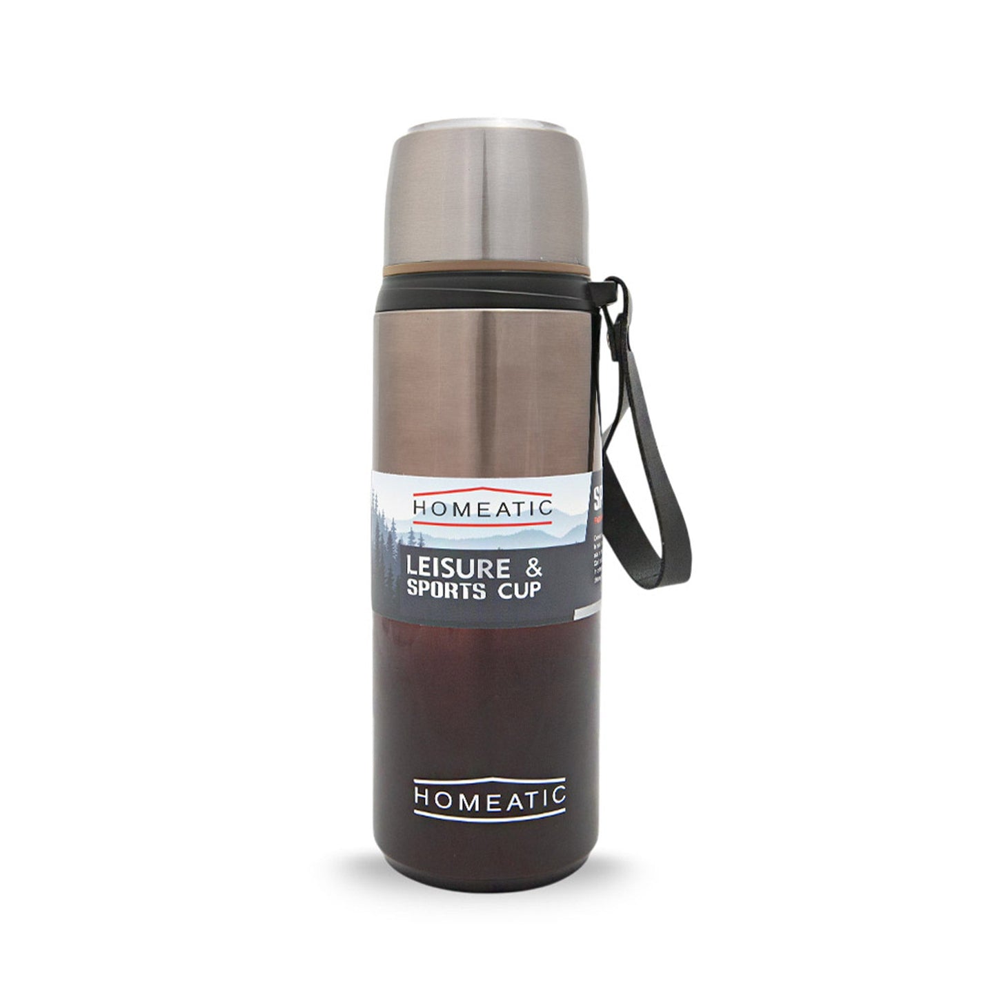 HOMEATIC LEISURE & SPORTS VACUUM FLASK MAROON STEEL WATER BOTTLE 750 ML