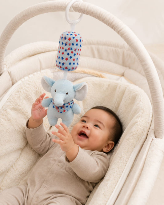 Hanging Plush Elephant Rattle Toy