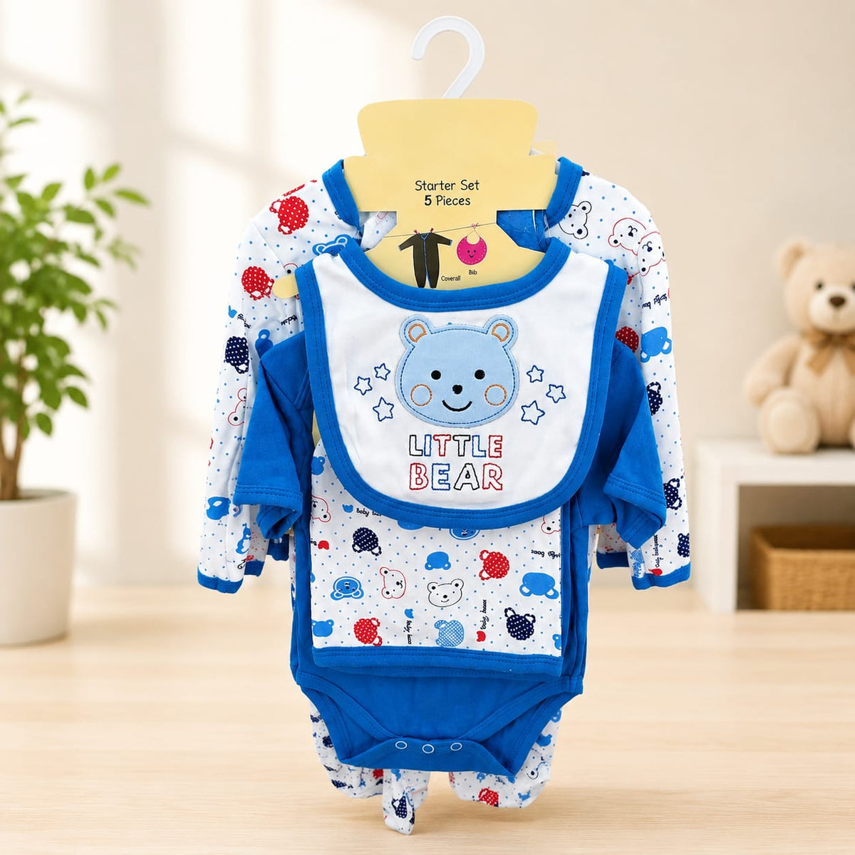 Little Bear Baby Boy Outfit & Accessory Set