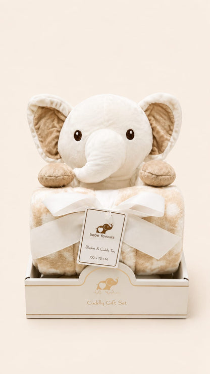 Elephant Cuddle Toy & Blanket Gift Set 🐘