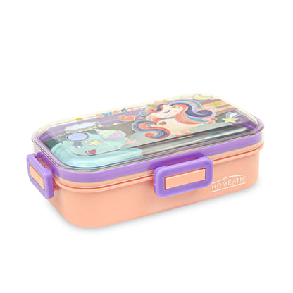 Homeatic Premium Dual-Compartment Stainless Steel Lunch Box