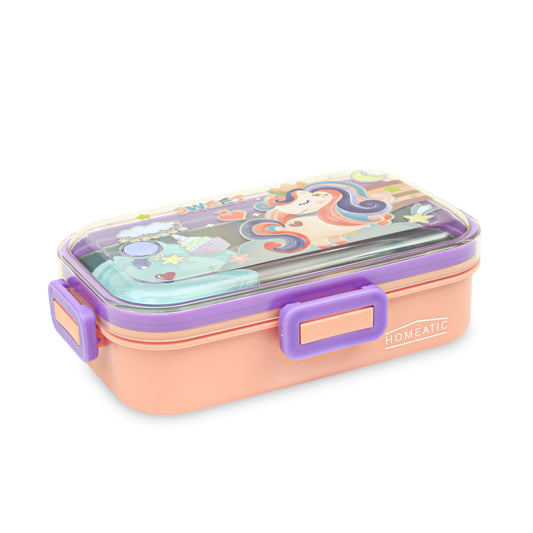 Homeatic Premium Dual-Compartment Stainless Steel Lunch Box