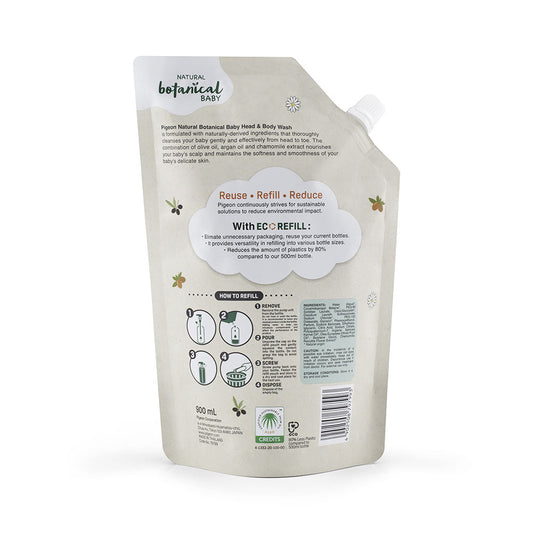 NATURAL BOTANICAL HEAD & BODY WASH REFILL 900ML