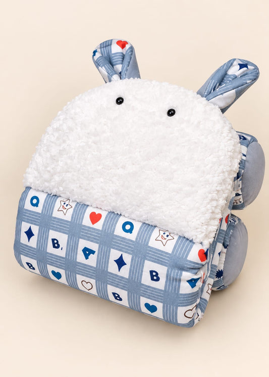 Velvet Adjustable Baby Flat Head Prevention  With Furr (Bunny Theme)
