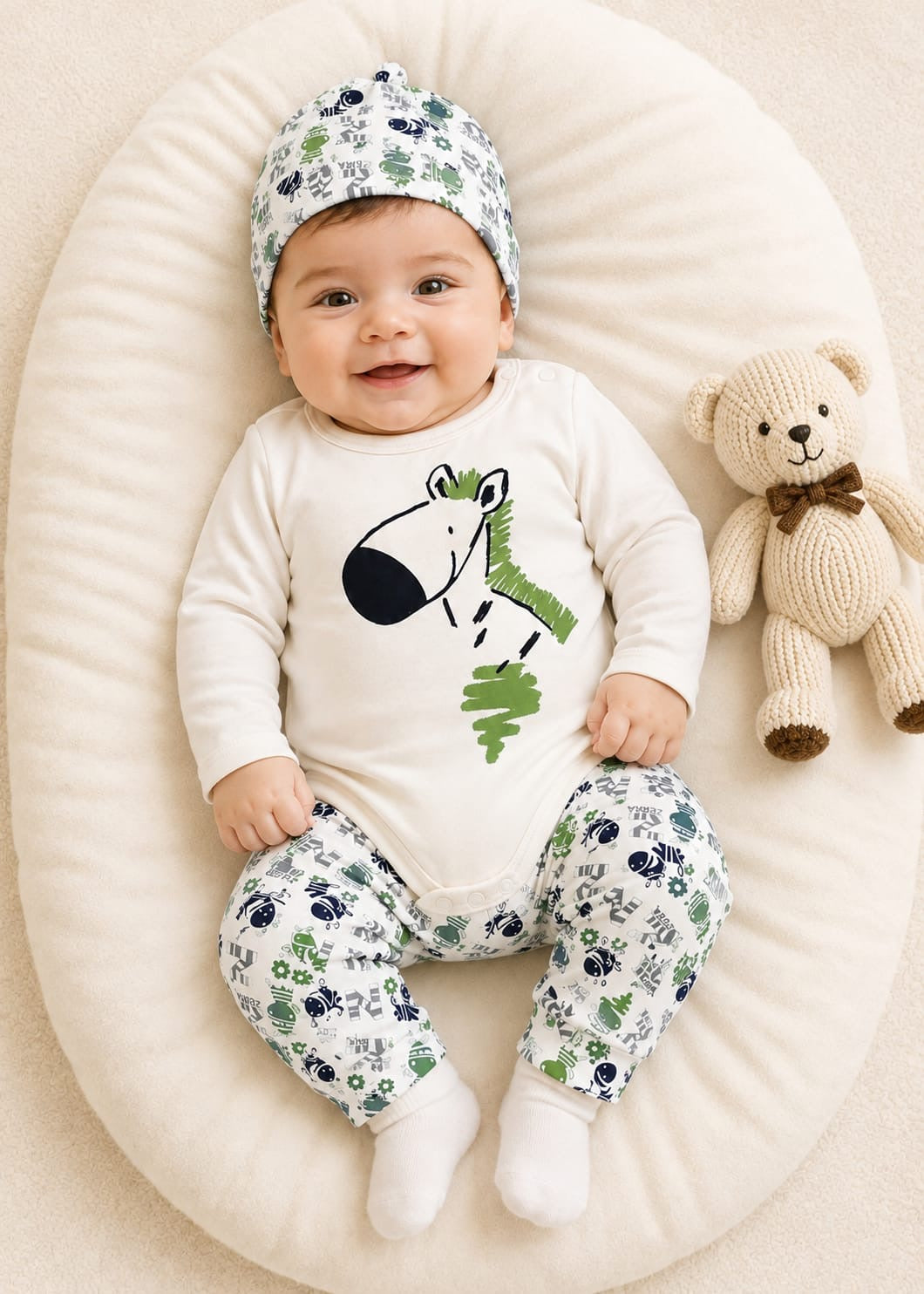 Safari Onsie 3-Piece Set ( Made in Turkey )