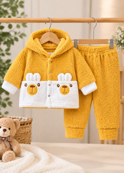 Cozy Teddy Bear Fleece Winter Suit Set