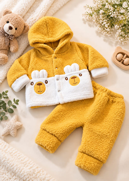 Cozy Teddy Bear Fleece Winter Suit Set