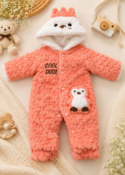 Infant Plush Furr Hooded Snowsuit