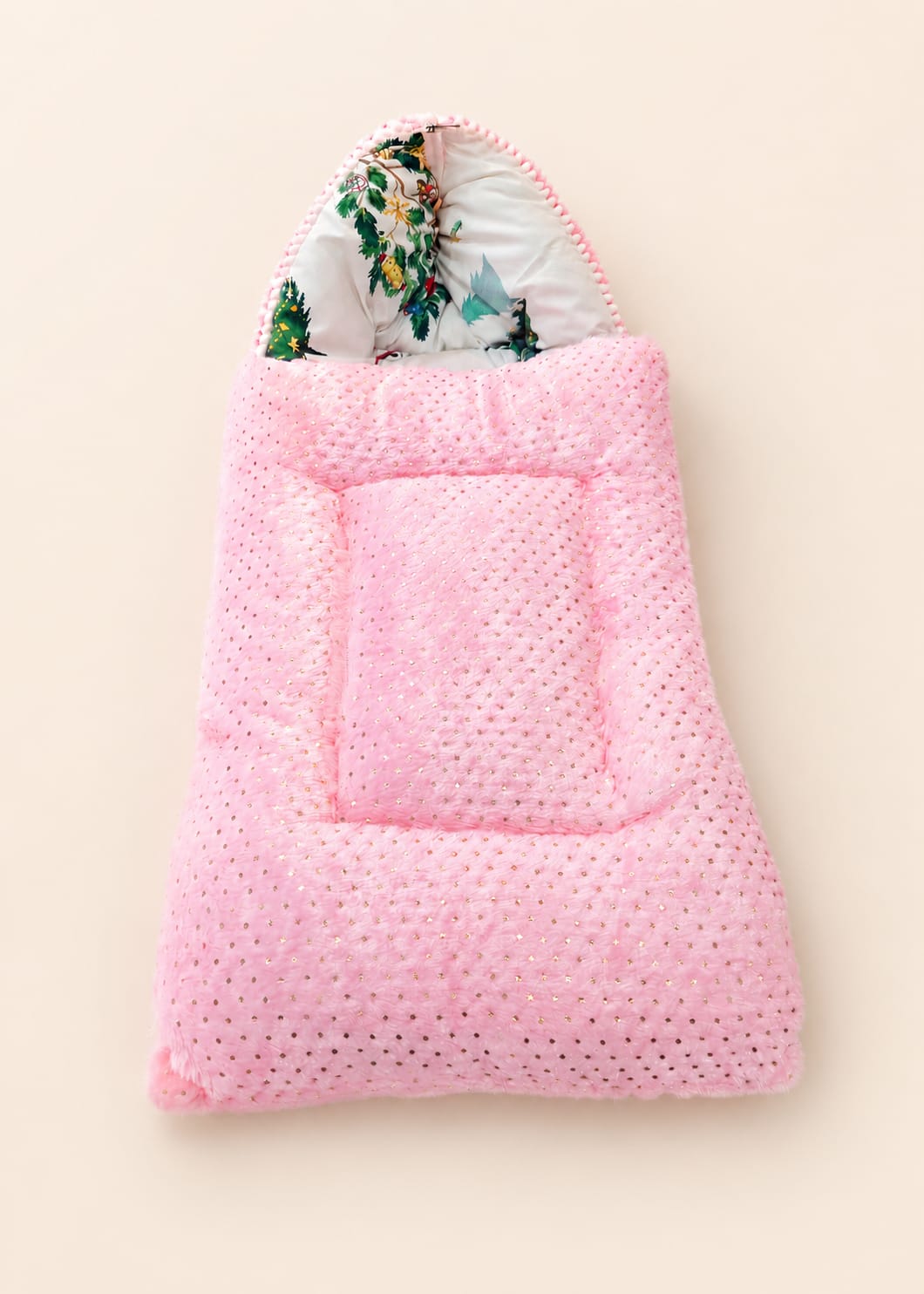 Plush Pink Baby Carry Nest & Sleeping Bag