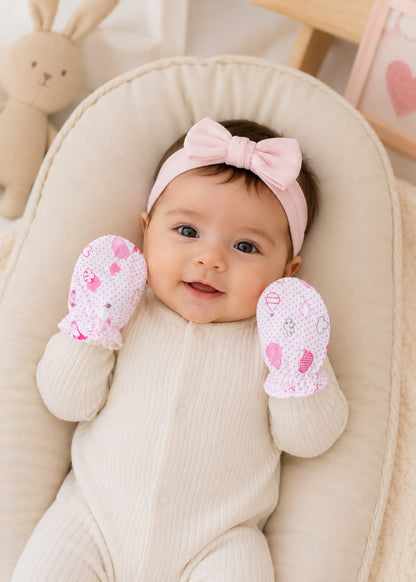 Soft Cotton Anti-Scratch Baby Mittens