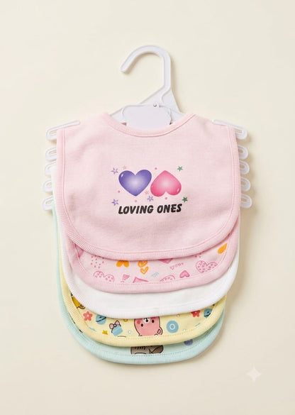 Premium Cotton Baby Bibs Set (5-Piece Pack )