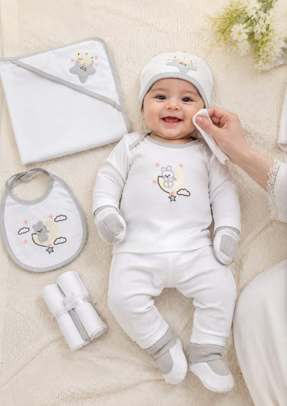 Cute Bear Theme Newborn Baby Welcome Kit & Clothing Combo Pack