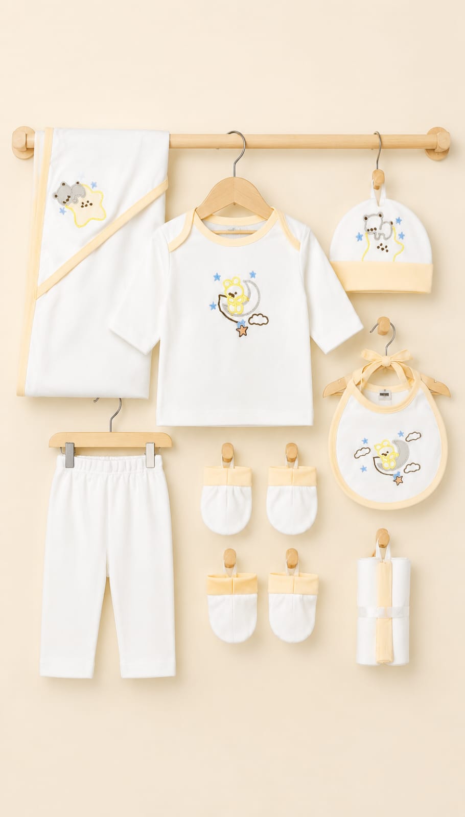 Cute Bear Theme Newborn Baby Welcome Kit & Clothing Combo Pack