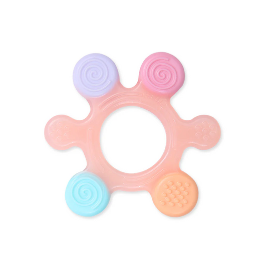 FARLIN SILICONE GUM SOOTHER - PEACH STARFISH