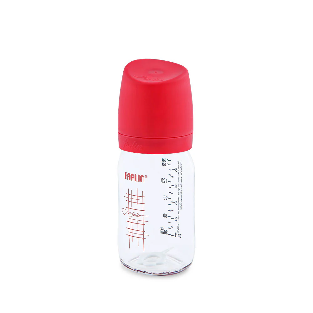 WIDE NECK GLASS FEEDER 160ML - RED