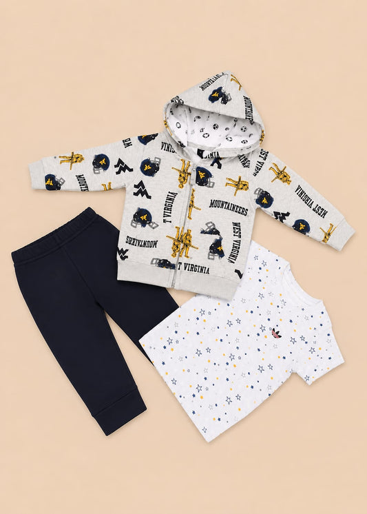 Print Hooded 3-Piece Set