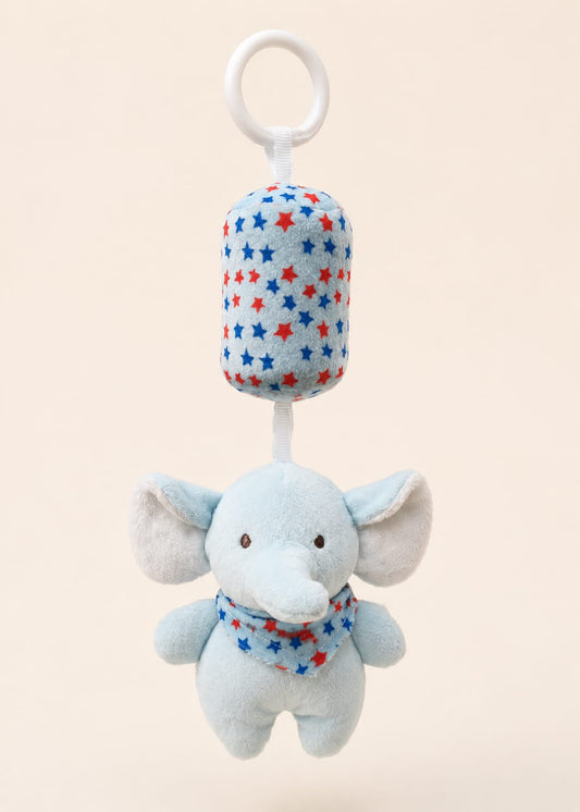 Hanging Plush Elephant Rattle Toy