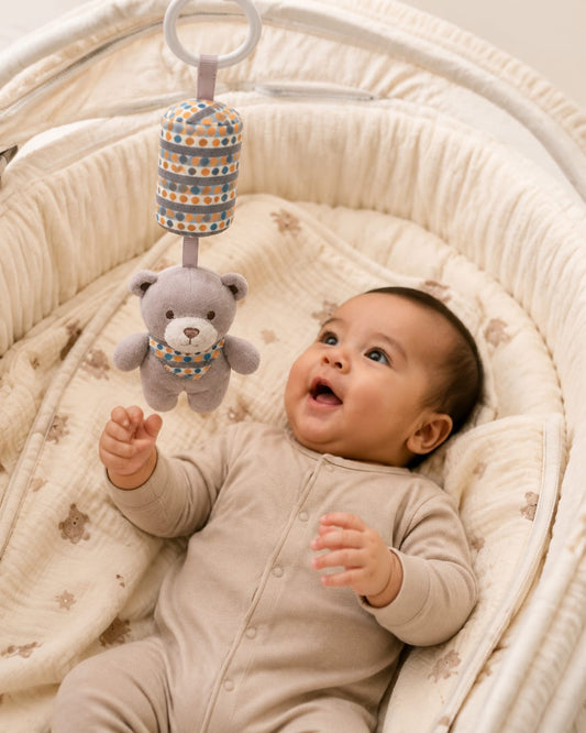 Hanging Plush Bear Baby Rattle Toy
