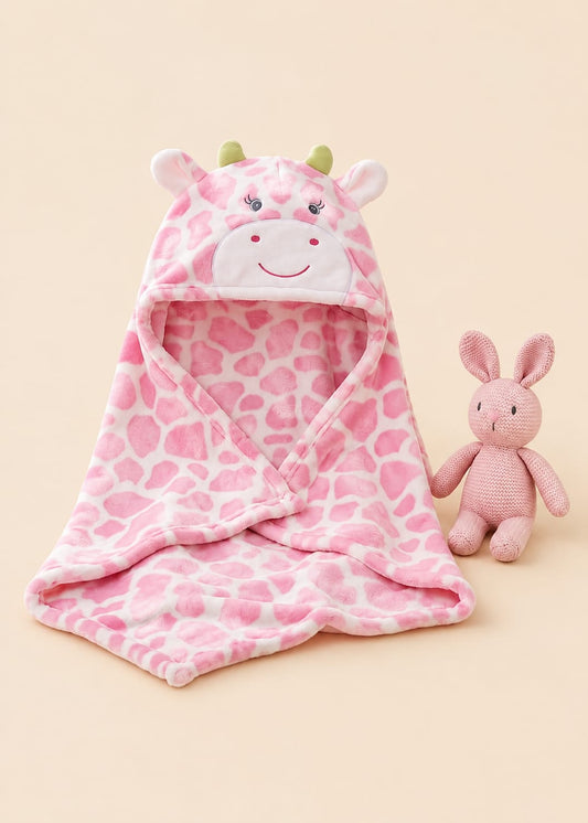Fleece Character Hooded Receiving Blanket for Newborns & Infants