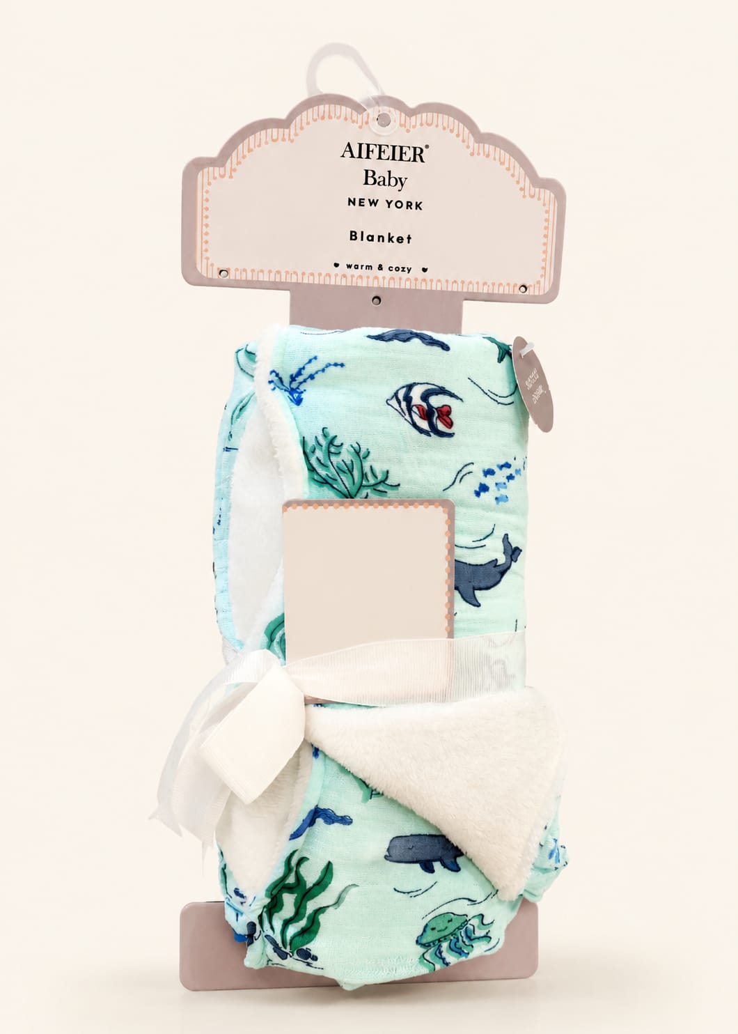 Aifeier Baby Premium Double-Layer Plush Ocean Blanket