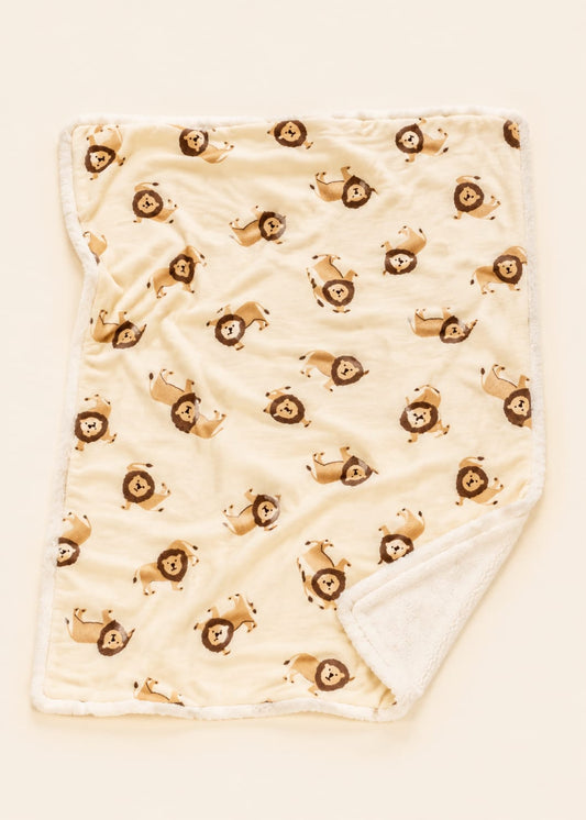 Aifeier Baby Premium Double-Layer Plush Lion Blanket