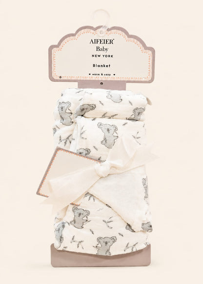 Aifeier Baby Premium Double-Layer Plush Koala Blanket