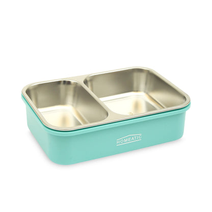 Homeatic Premium Dual-Compartment Stainless Steel Bento Box