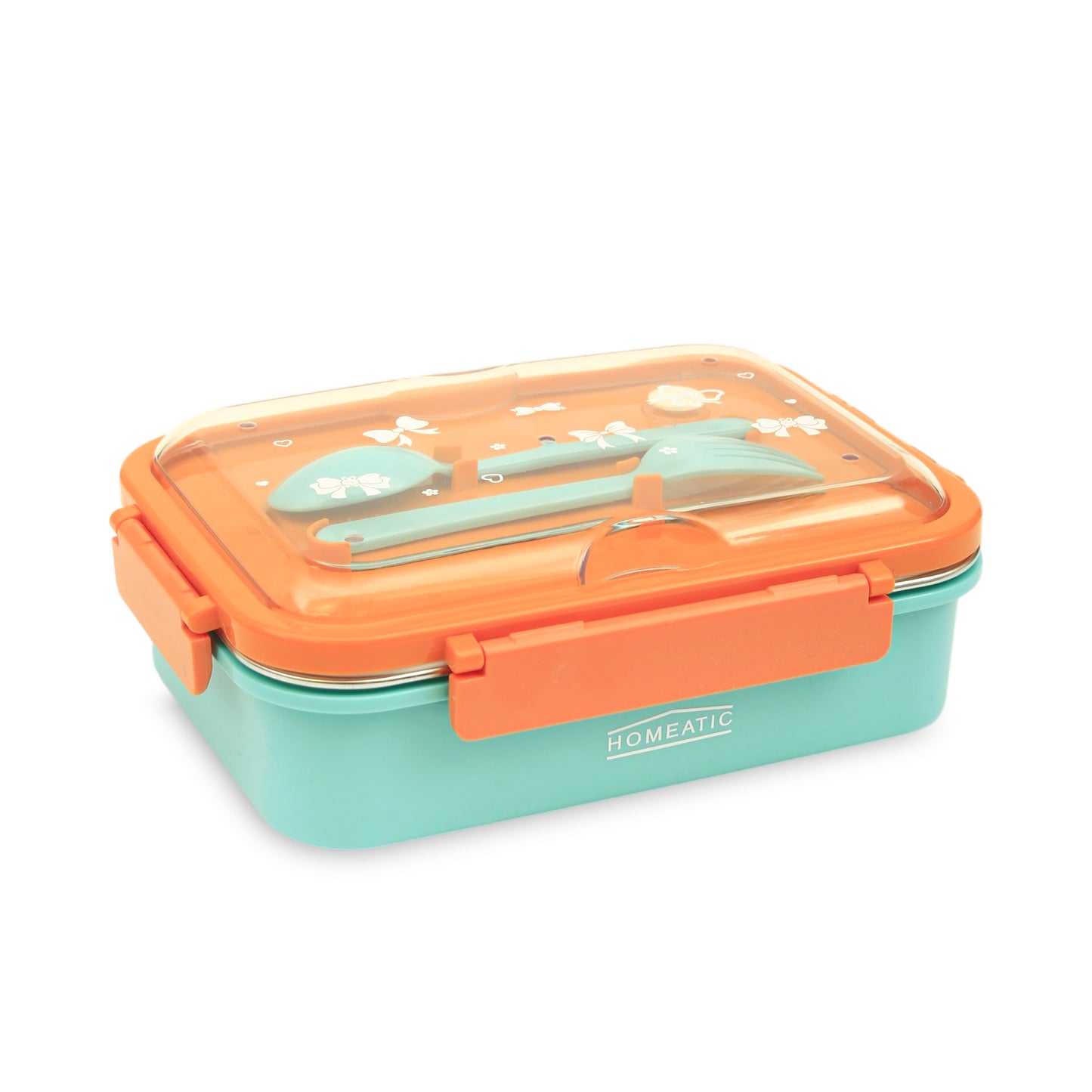 Homeatic Premium Dual-Compartment Stainless Steel Bento Box