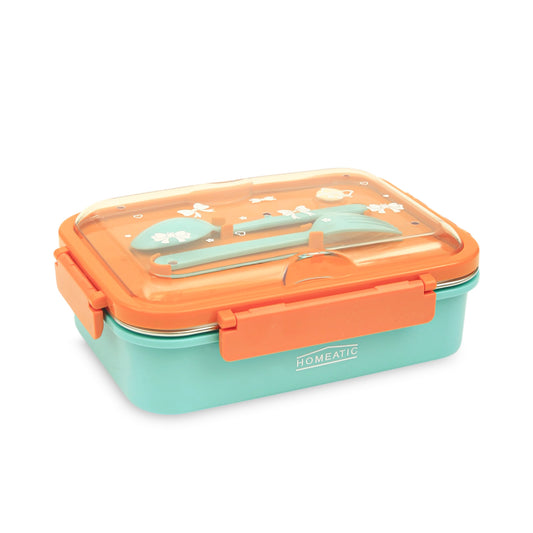 Homeatic Premium Dual-Compartment Stainless Steel Bento Box