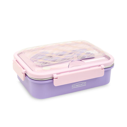 Homeatic Premium Dual-Compartment Stainless Steel Bento Box