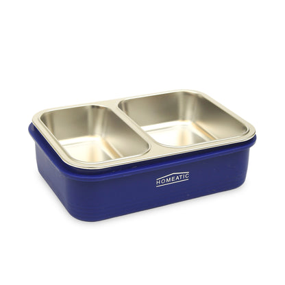 Homeatic Premium Dual-Compartment Stainless Steel Bento Box