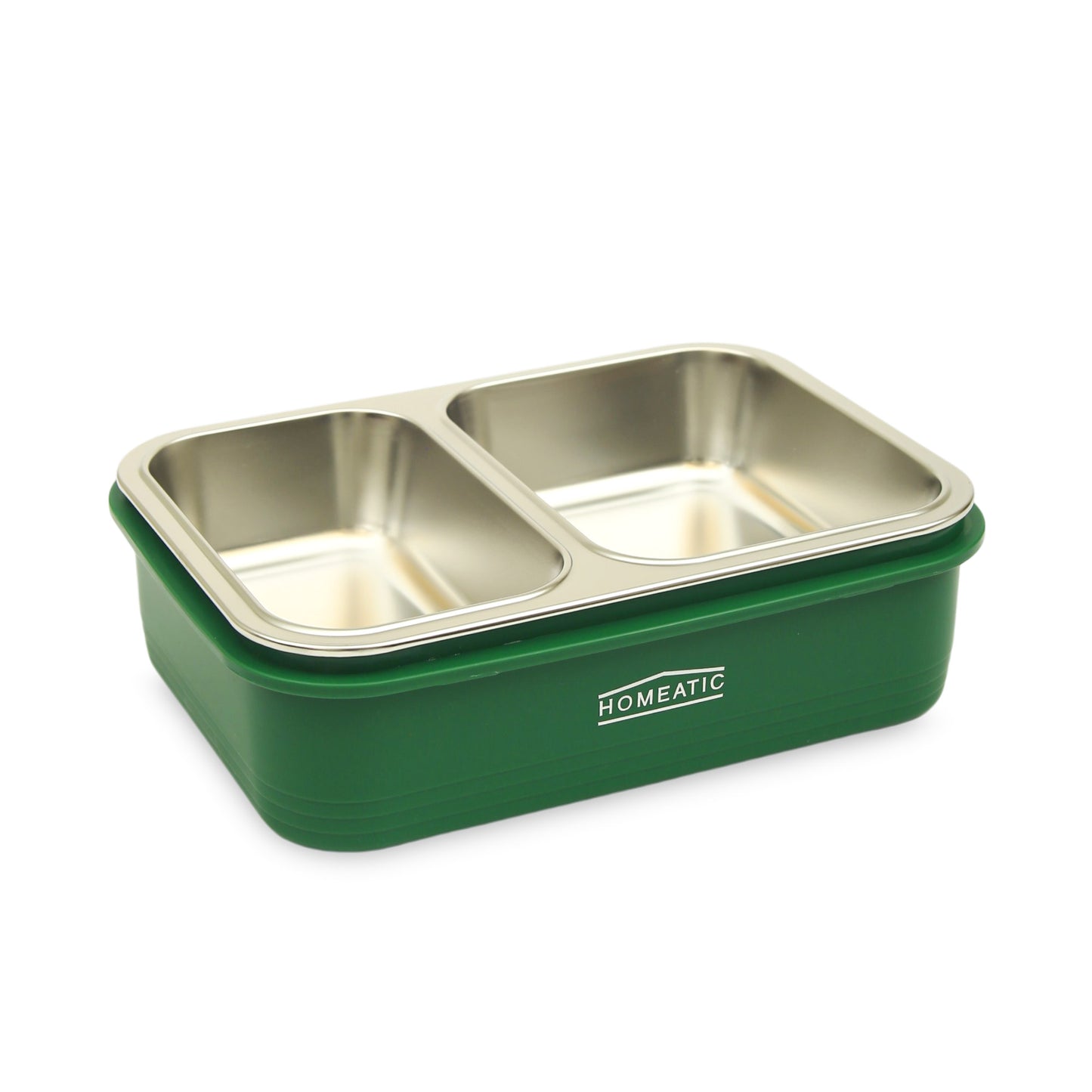 Homeatic Premium Dual-Compartment Stainless Steel Bento Box