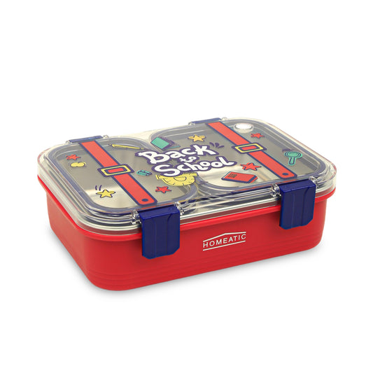 Homeatic Premium Dual-Compartment Stainless Steel Bento Box