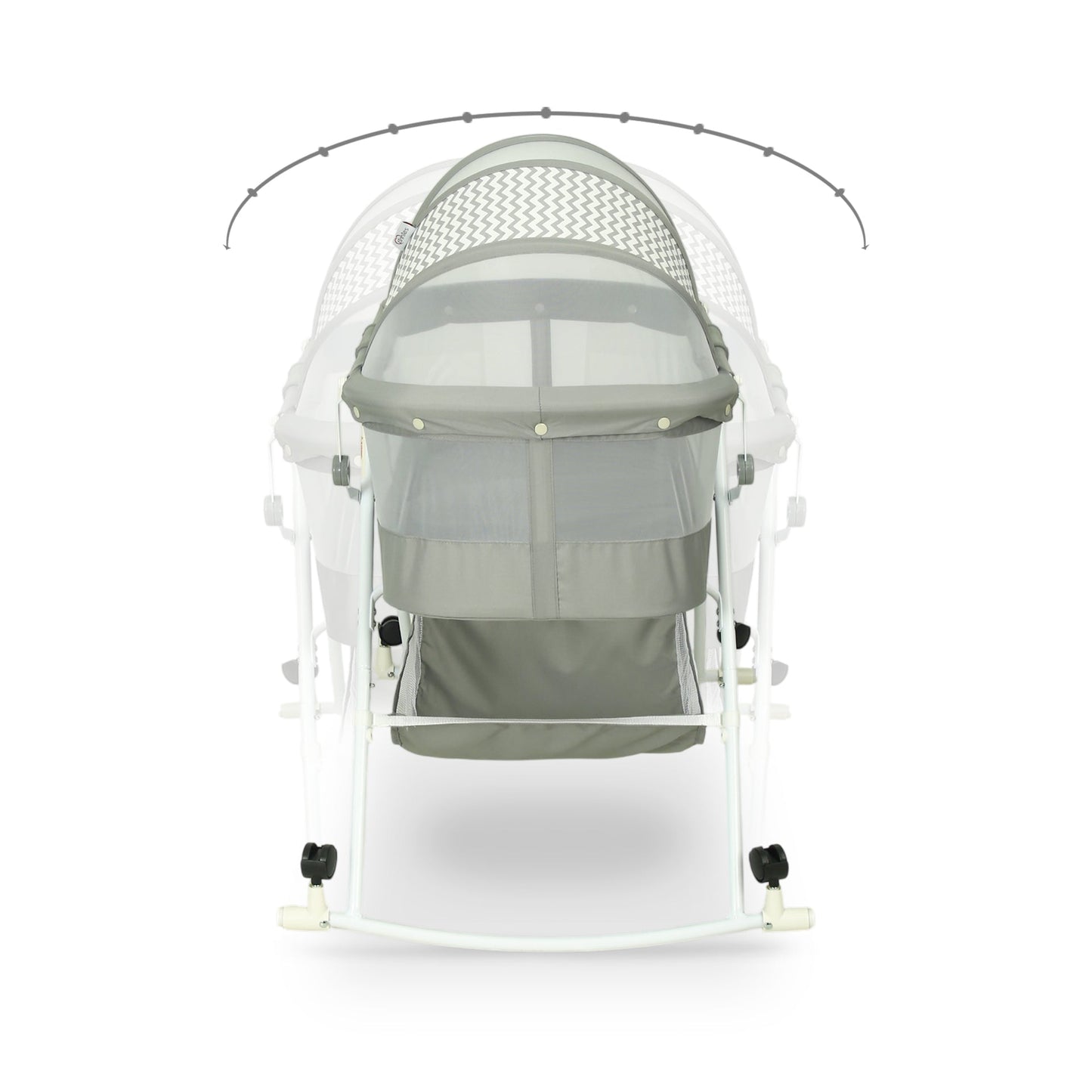 TINNIES PORTABLE BABY CRADLE GREY