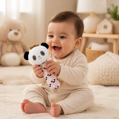 “Cute Panda Baby Rattle – Plush Toy”