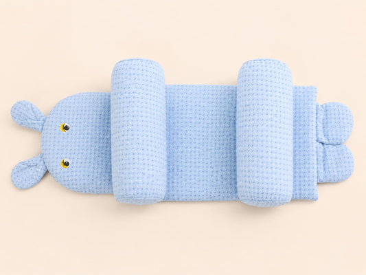 2-in-1 Baby Flat Head Prevention Pillow with Side Support Bolsters