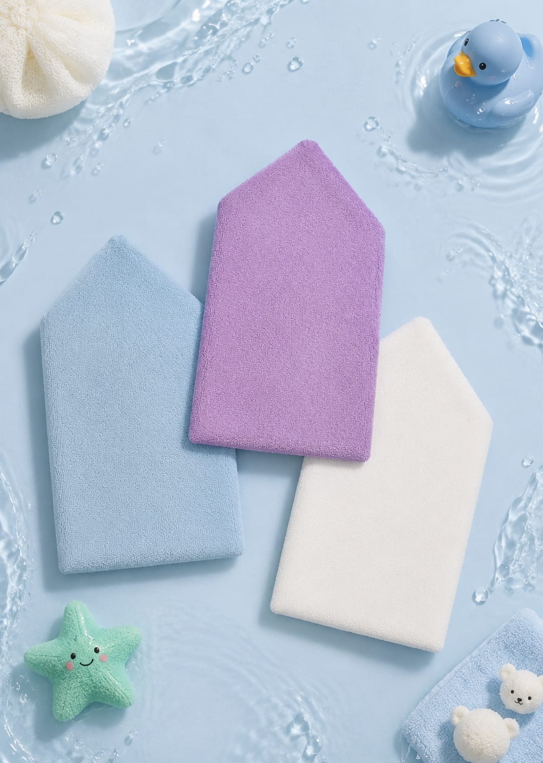 Baby Soft Terry Washcloths – 3 Pieces