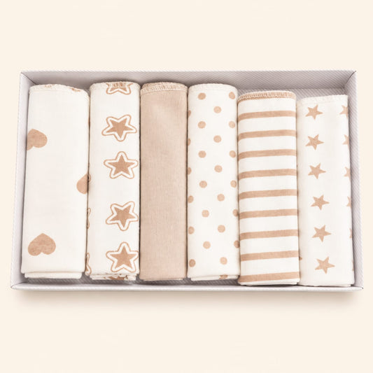 Caramell Baby Cotton Napkins – 6 Pieces