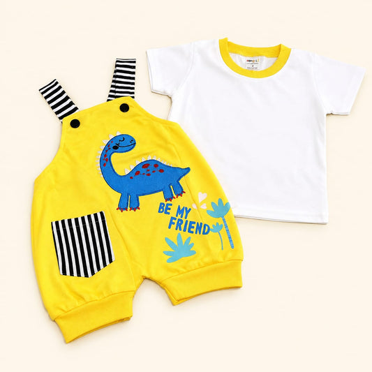 Dino Adventure Yellow Romper Set