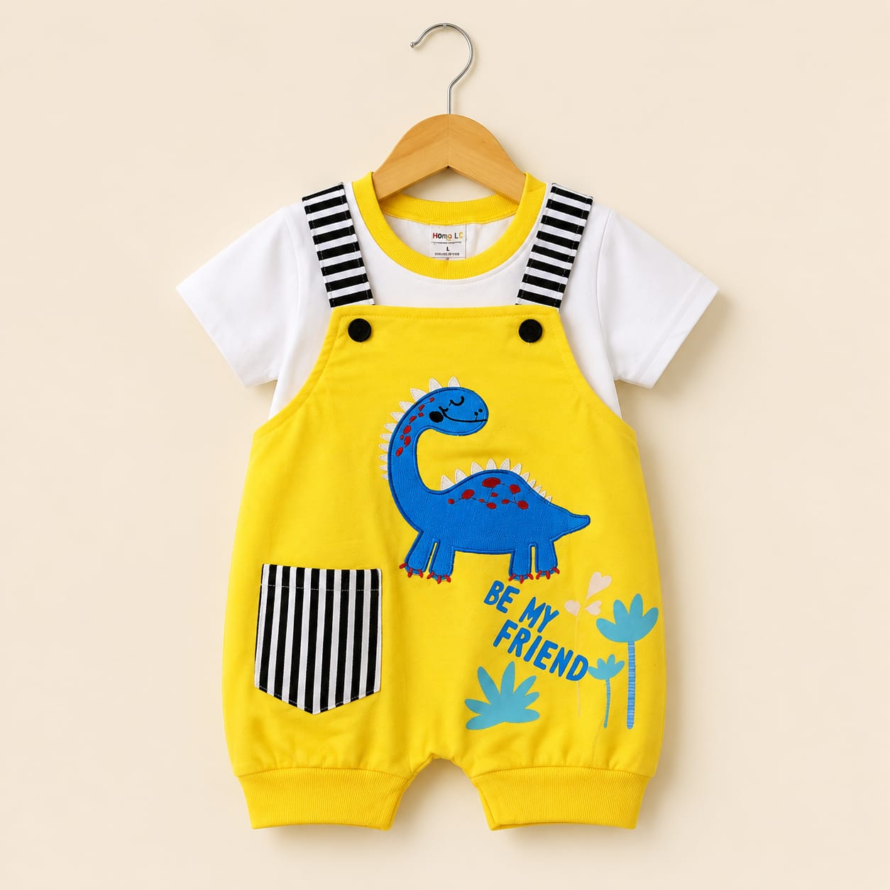 Dino Adventure Yellow Romper Set