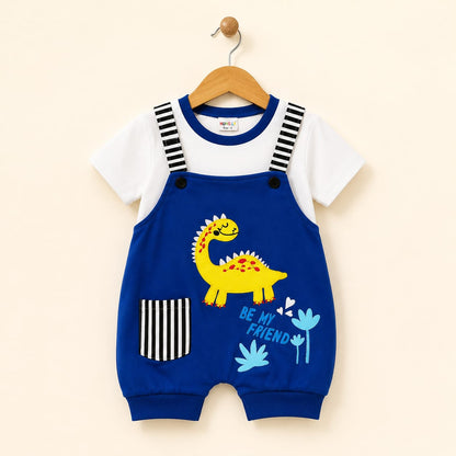 Dino Adventure Blue Romper Set