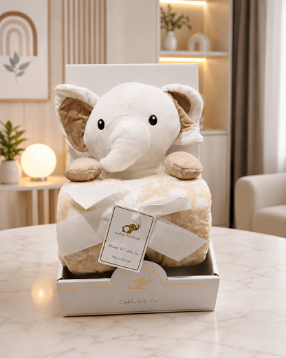 Elephant Cuddle Toy & Blanket Gift Set 🐘