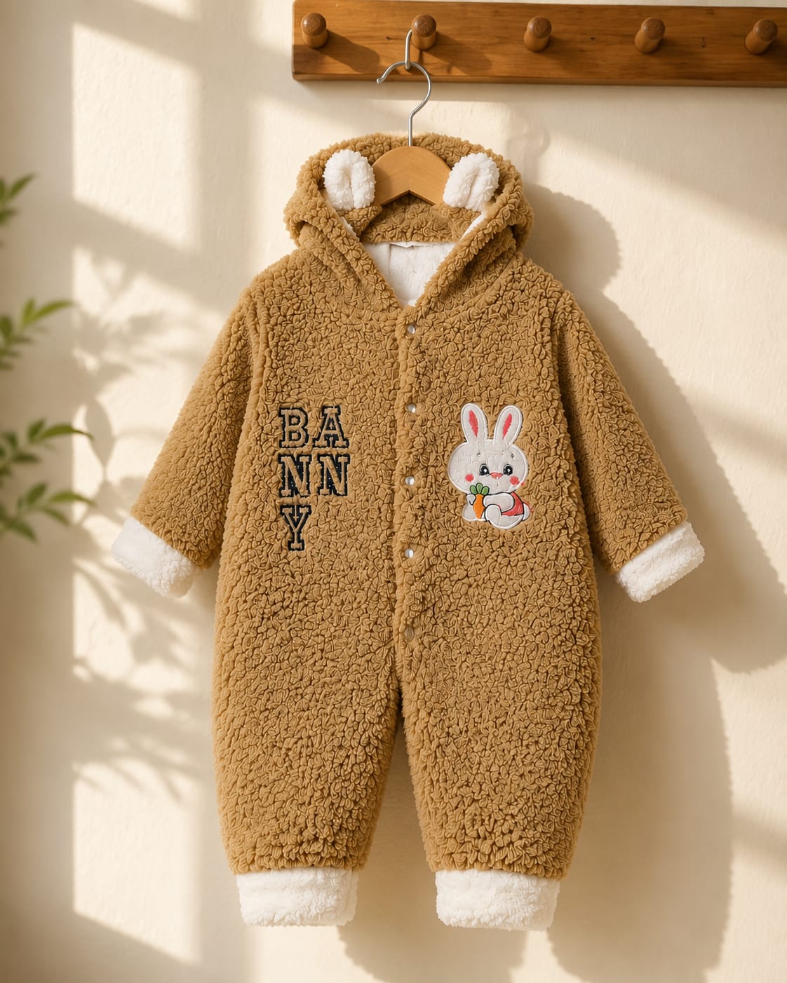 Cozy Lamb Sherpa Baby Romper