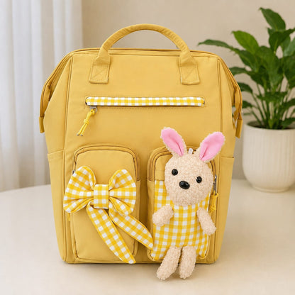 Yellow Bunny Cute Diaper Bag Backpack