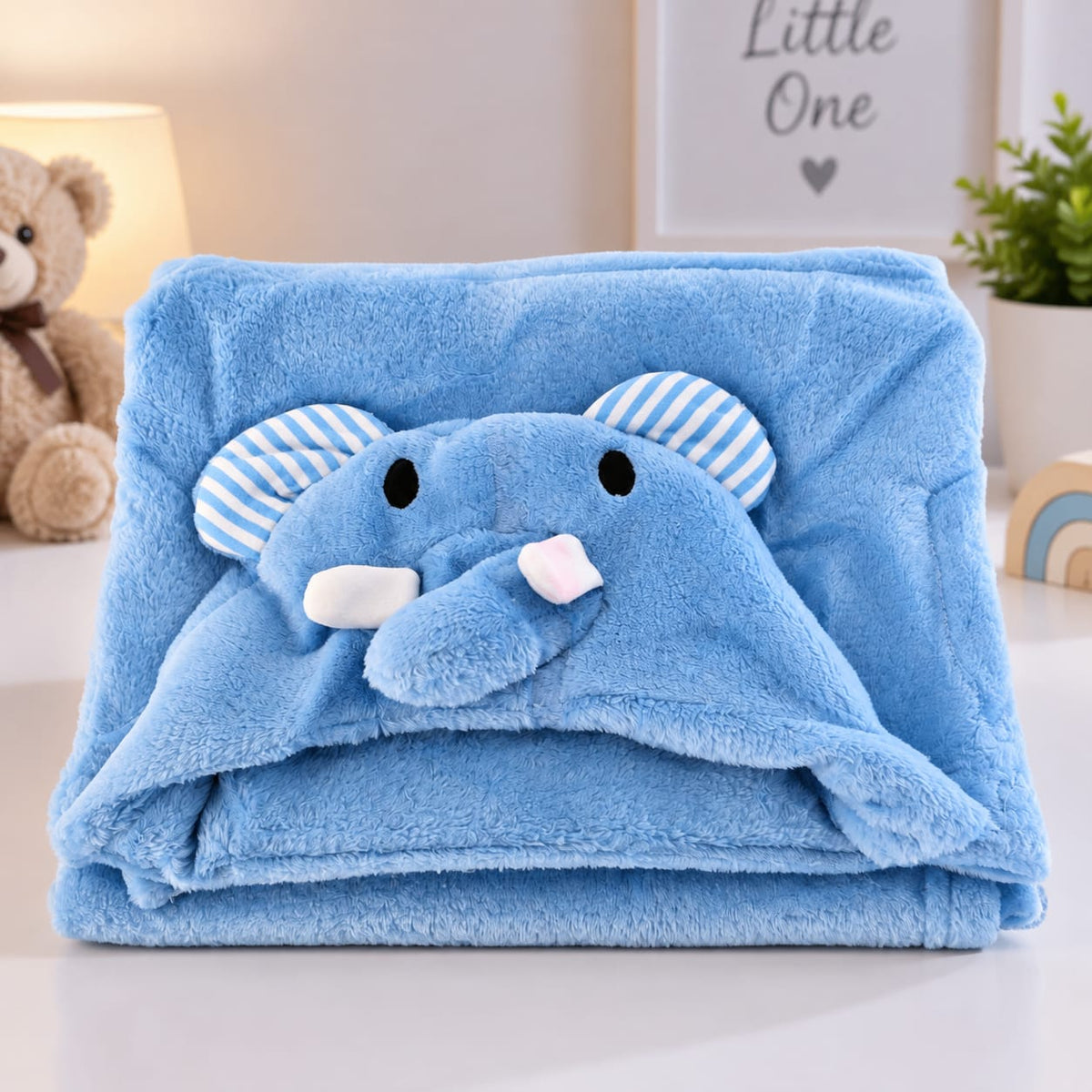 Baby Elephant Hooded Blanket