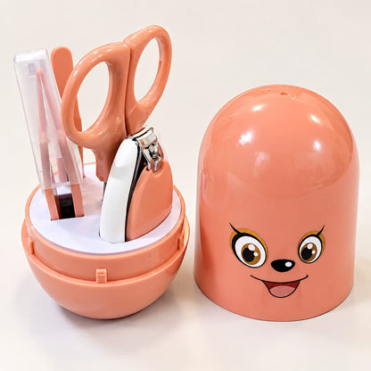 Portable Cute Bear Baby Manicure Set with Storage Case