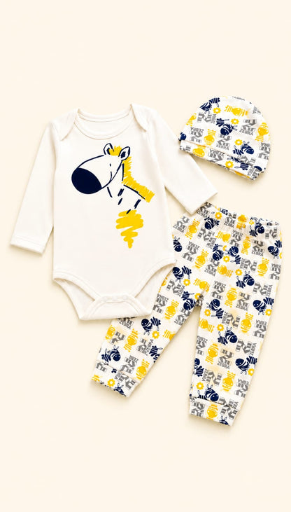 Baby Safari Zebra 3-Piece set (Made in Turkey)