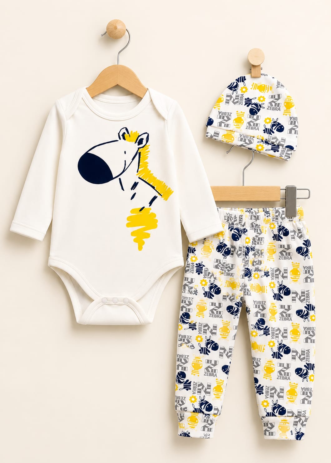 Baby Safari Zebra 3-Piece set (Made in Turkey)