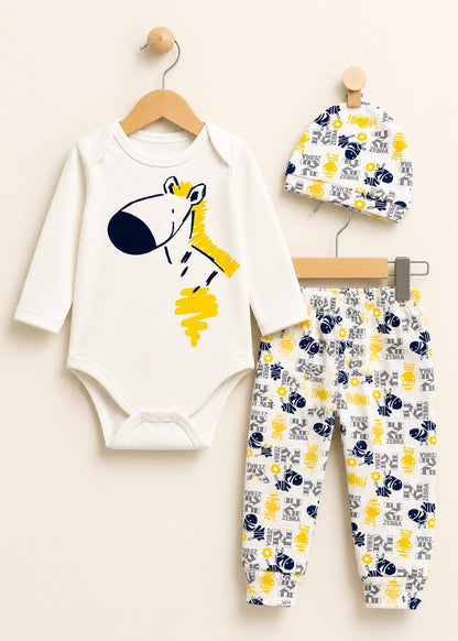 Baby Safari Zebra 3-Piece set (Made in Turkey)