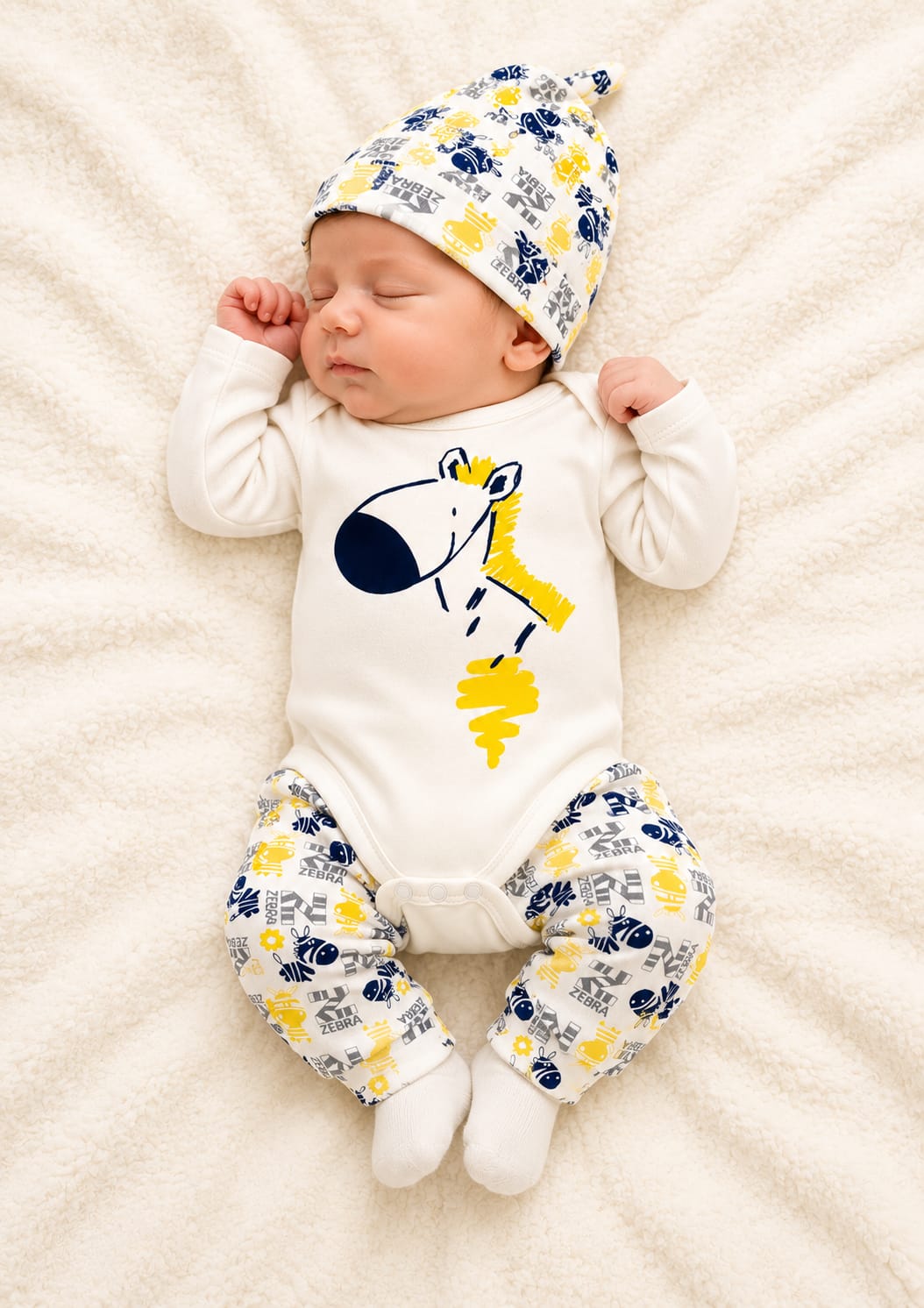 Baby Safari Zebra 3-Piece set (Made in Turkey)